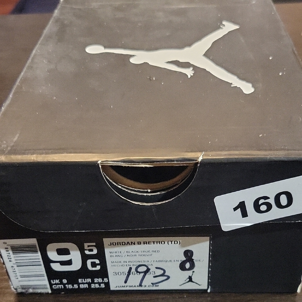 Air Jordan 8 Retro TD Rare "Bugs Bunny" (2013) Kids 9c NEW W/OG BOX - Picture 11 of 11